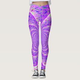 Trippy Spiral Lila Leggings