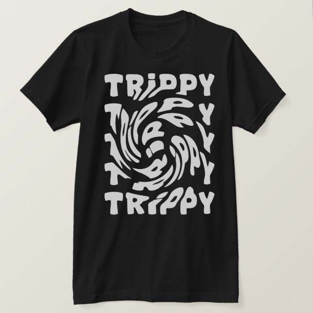 Trippy Spiral Typografy Design T-Shirt (Design vorne)
