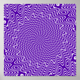 Trippy Spiralwirbel wirbelt hypnotische Illusionsk Poster