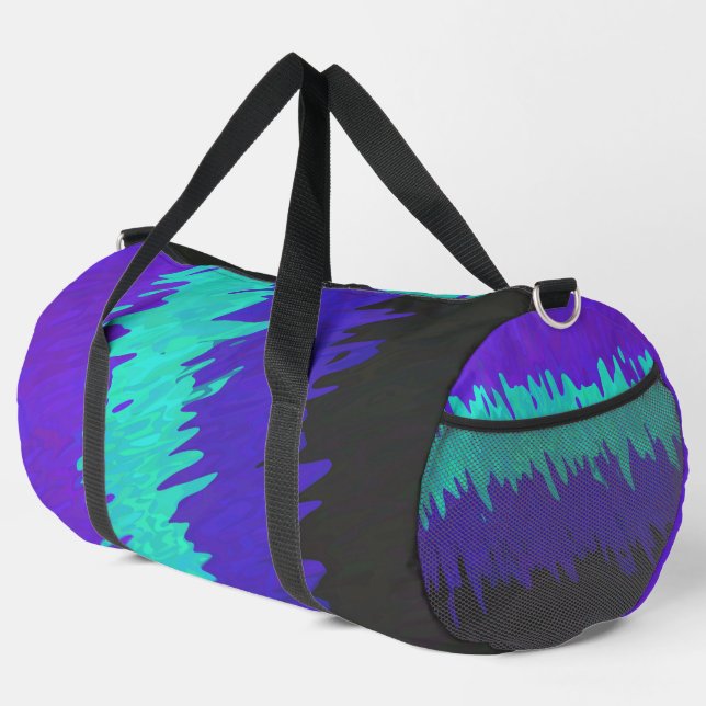 Trippy-Squiggg-Abstrakt-Alexigender-Pride-Flag Duffle Bag (Rechte Ecke)