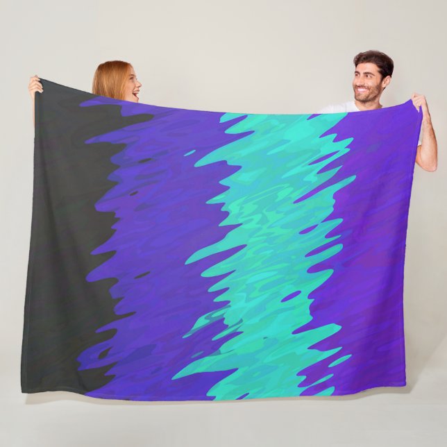 Trippy-Squiggg-Abstrakt-Alexigender-Pride-Flag Fleecedecke (Beispiel)