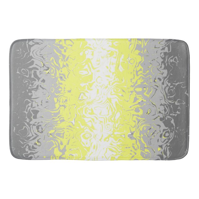 Trippy Squiggg Abstrakt Demigender Pride Flag Badematte (Vorderseite)