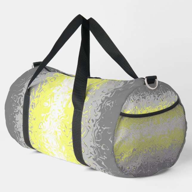 Trippy Squiggg Abstrakt Demigender Pride Flag Duffle Bag (Rechte Ecke)