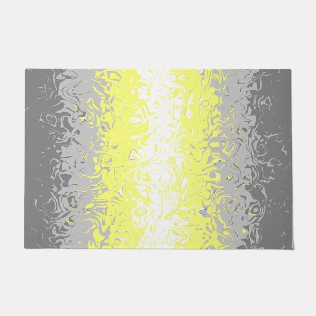 Trippy Squiggg Abstrakt Demigender Pride Flag Fußmatte (Vorderseite)