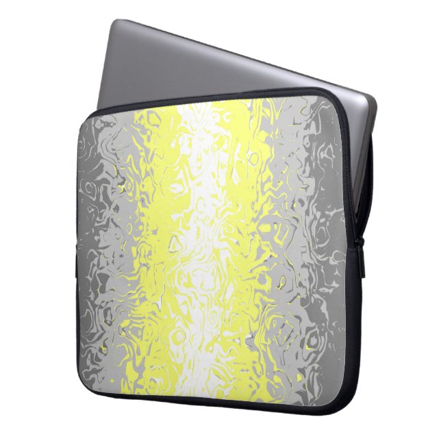 Trippy Squiggg Abstrakt Demigender Pride Flag Laptopschutzhülle (Vorderseite Links)