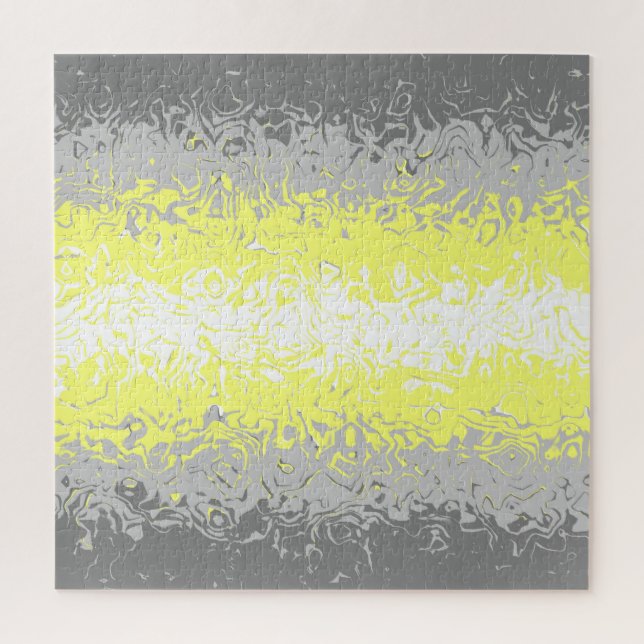 Trippy Squiggg Abstrakt Demigender Pride Flag Puzzle (Vertikal)