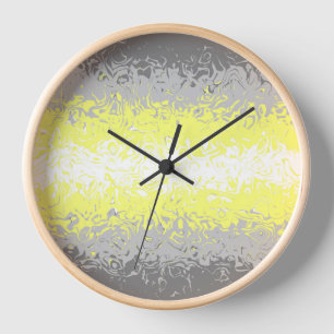 Trippy Squiggg Abstrakt Demigender Pride Flag Uhr