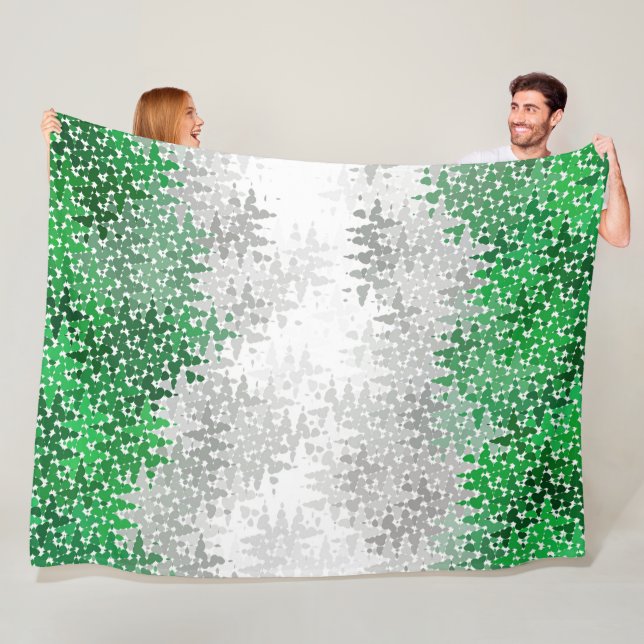 Trippy Squiggg Abstrakt Grayromantic Pride Flag Fleecedecke (Beispiel)