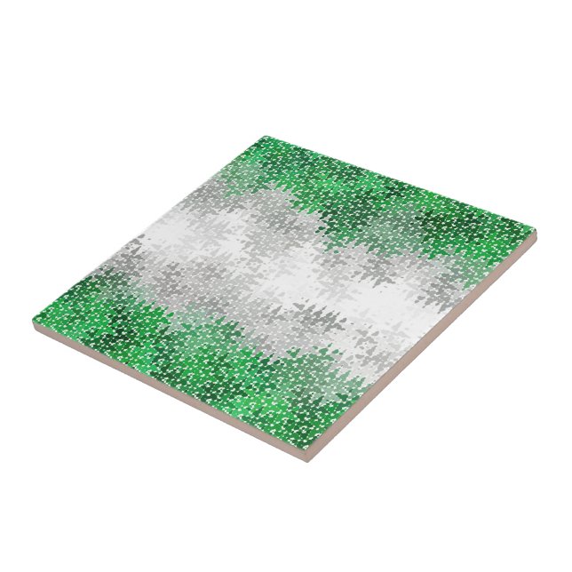 Trippy Squiggg Abstrakt Grayromantic Pride Flag Fliese (Seite)