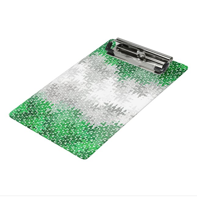 Trippy Squiggg Abstrakt Grayromantic Pride Flag Mini Klemmbrett (Gewinkelt3)