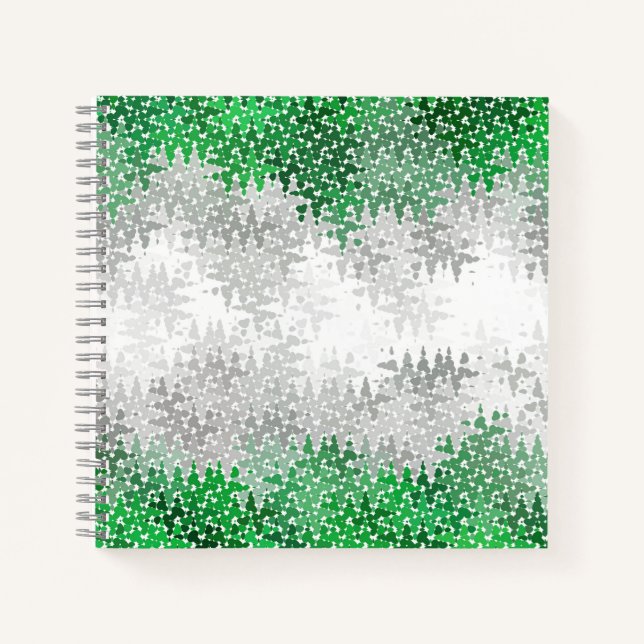 Trippy Squiggg Abstrakt Grayromantic Pride Flag Notizbuch (Vorderseite)