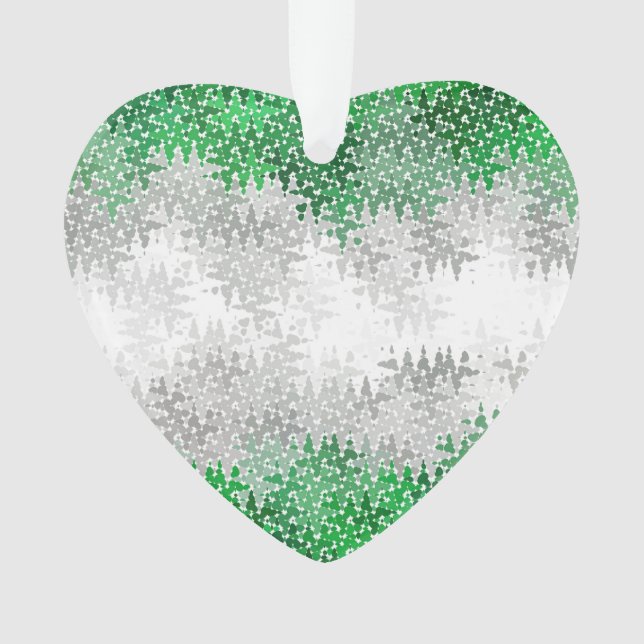 Trippy Squiggg Abstrakt Grayromantic Pride Flag Ornament (Vorderseite)