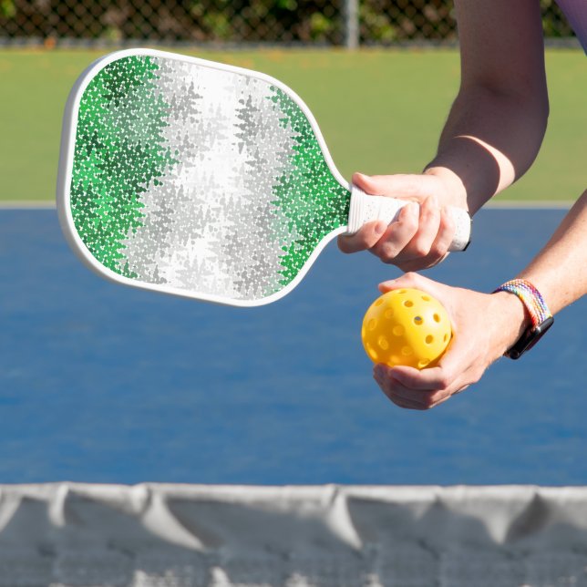 Trippy Squiggg Abstrakt Grayromantic Pride Flag Pickleball Schläger (InSitu)