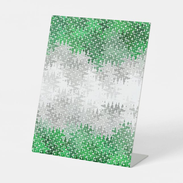 Trippy Squiggg Abstrakt Grayromantic Pride Flag Sockelschild (Vorderseite)