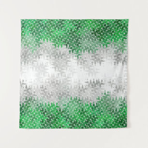 Trippy Squiggg Abstrakt Grayromantic Pride Flag Wandteppich