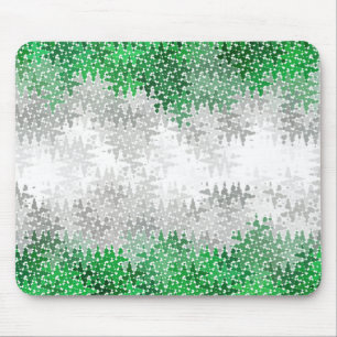 Trippy Squiggly Abstract Grauromantische Pride-Fla Mousepad