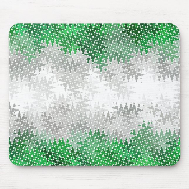 Trippy Squiggly Abstract Grauromantische Pride-Fla Mousepad (Vorne)