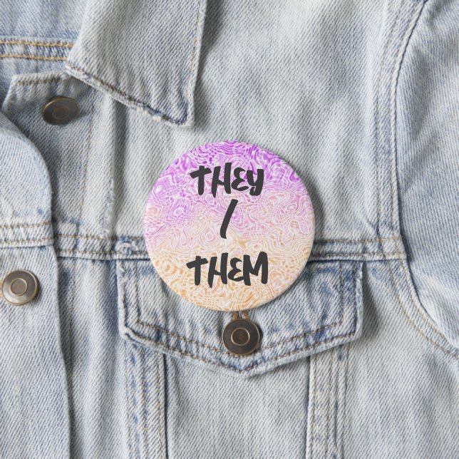 Trippy Squiggly Boho Abstrakt Trixic Prix Flag Button (Beispiel)