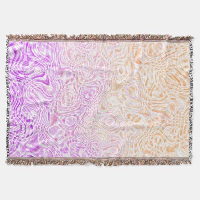 Trippy Squiggly Boho Abstrakt Trixic Prix Flag Decke (Vorderseite)