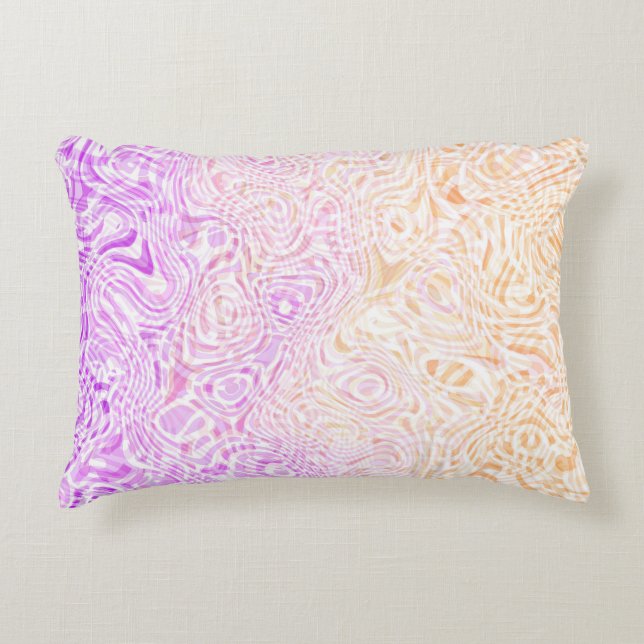 Trippy Squiggly Boho Abstrakt Trixic Prix Flag Dekokissen (Vorderseite)