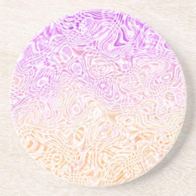 Trippy Squiggly Boho Abstrakt Trixic Prix Flag Getränkeuntersetzer (Vorne)