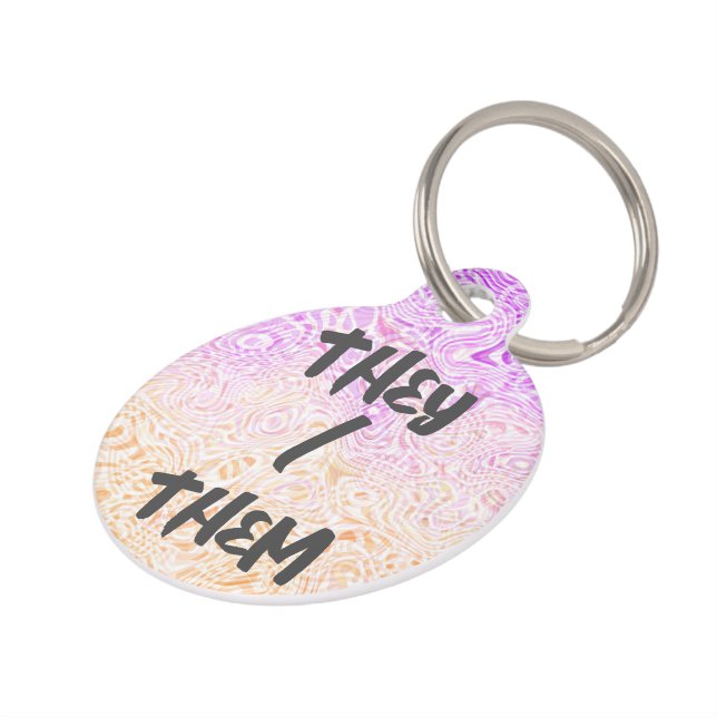 Trippy Squiggly Boho Abstrakt Trixic Prix Flag Haustiermarke (Seite)
