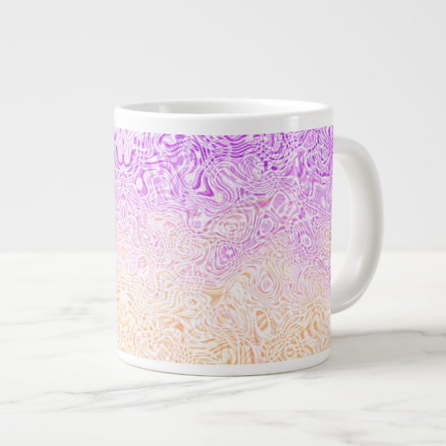 Trippy Squiggly Boho Abstrakt Trixic Prix Flag Jumbo-Tasse (Vorderseite Rechts)