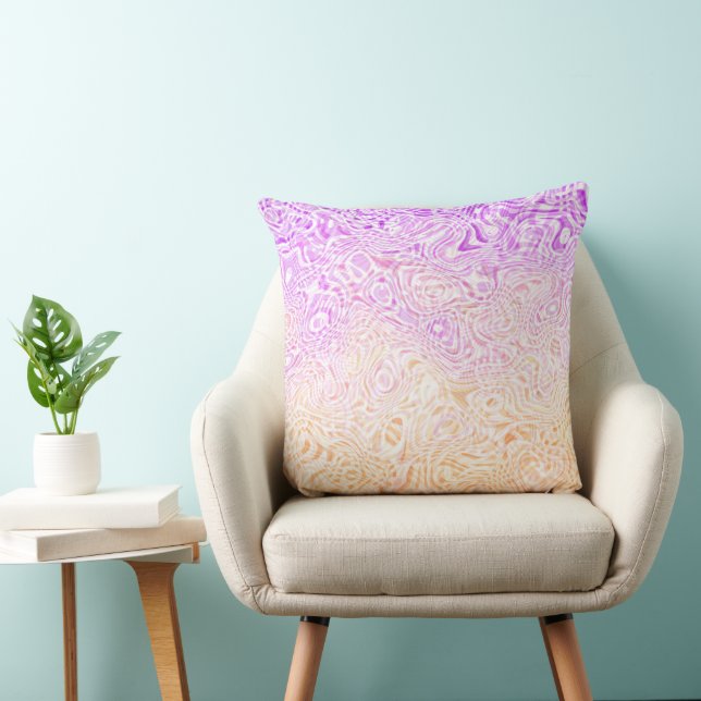 Trippy Squiggly Boho Abstrakt Trixic Prix Flag Kissen (Stuhl )