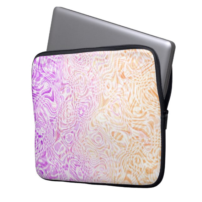 Trippy Squiggly Boho Abstrakt Trixic Prix Flag Laptopschutzhülle (Vorderseite Links)