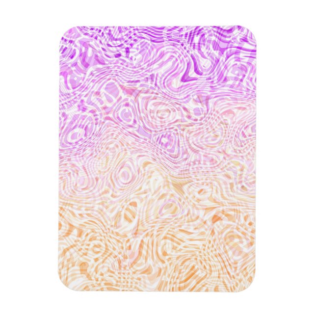 Trippy Squiggly Boho Abstrakt Trixic Prix Flag Magnet (Vertikal)