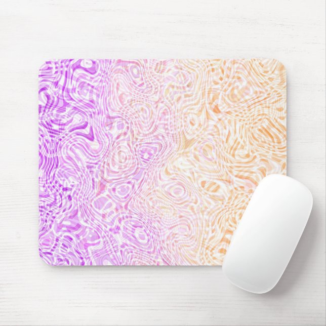 Trippy Squiggly Boho Abstrakt Trixic Prix Flag Mousepad (Mit Mouse)