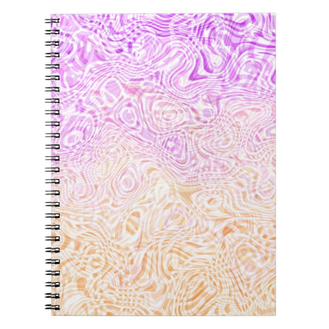 Trippy Squiggly Boho Abstrakt Trixic Prix Flag Notizblock (Vorderseite)