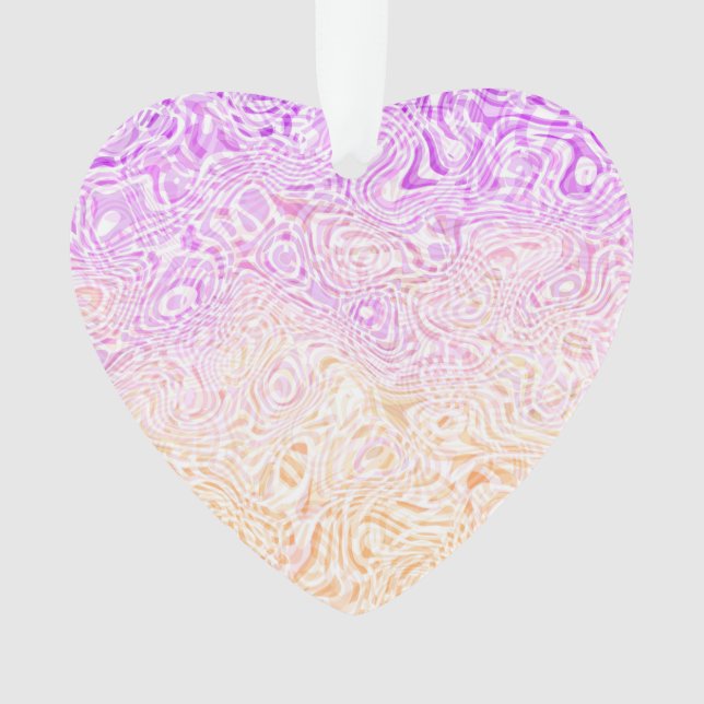 Trippy Squiggly Boho Abstrakt Trixic Prix Flag Ornament (Vorderseite)