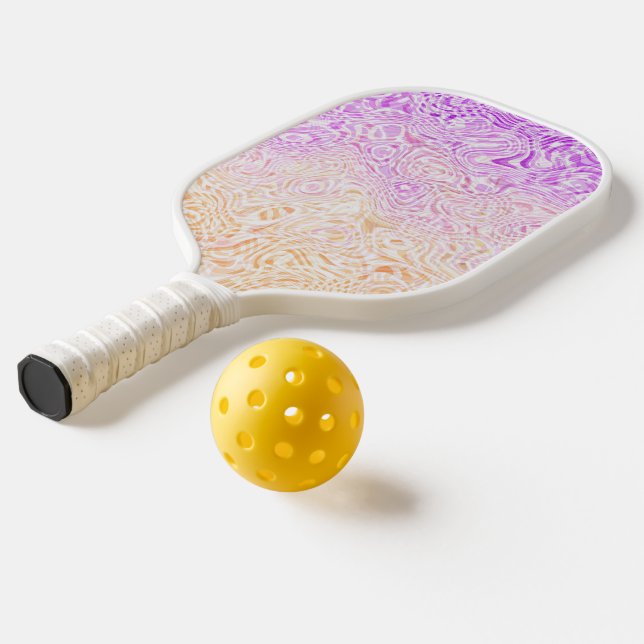 Trippy Squiggly Boho Abstrakt Trixic Prix Flag Pickleball Schläger (Ablage2  )