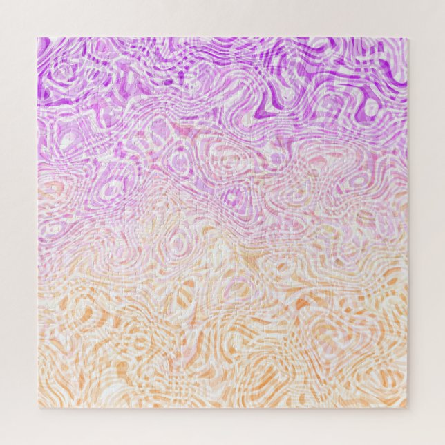 Trippy Squiggly Boho Abstrakt Trixic Prix Flag Puzzle (Vertikal)