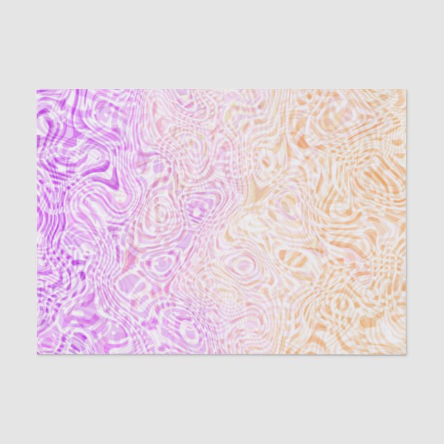 Trippy Squiggly Boho Abstrakt Trixic Prix Flag Seidenpapier (Vorderseite)