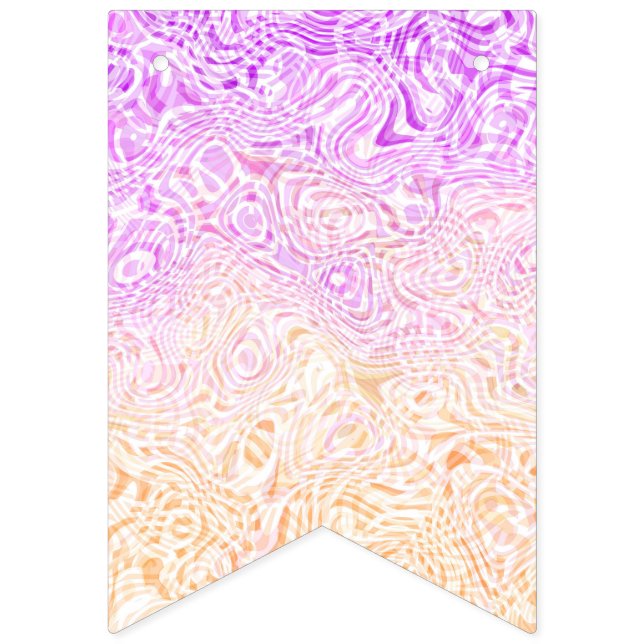 Trippy Squiggly Boho Abstrakt Trixic Prix Flag Wimpelkette (Erste Fahne)