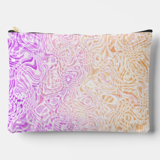 Trippy Squiggly Boho Abstrakt Trixic Prix Flag Zubehörtasche (Vorderseite)