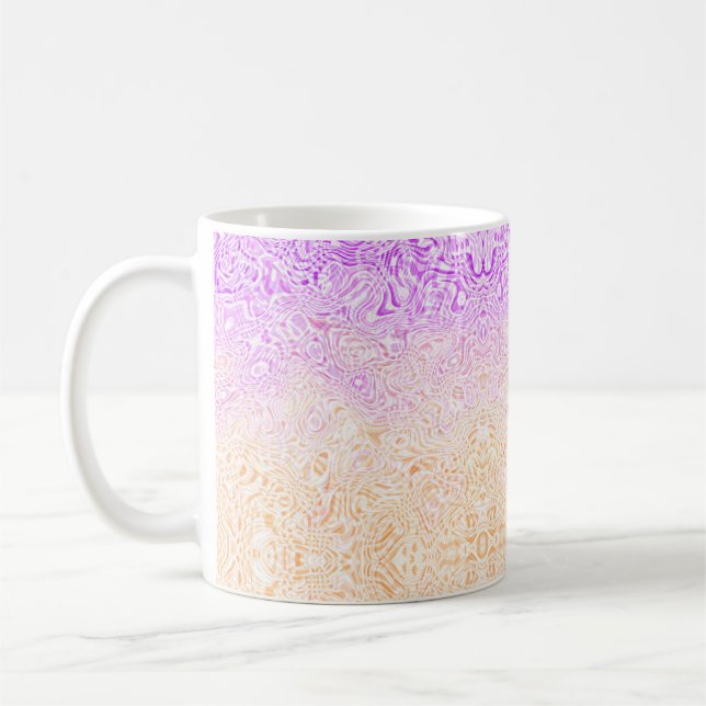 Trippy Squiggly Boho Abstrakte Trixic Pride Flagge Kaffeetasse (Links)
