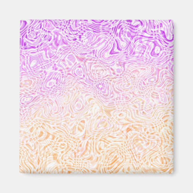 Trippy Squiggly Boho Abstrakte Trixic Pride Flagge Magnet (Vorne)