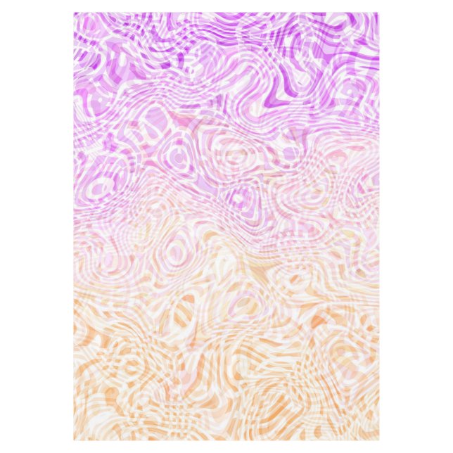 Trippy Squiggly Boho Abstrakte Trixic Pride Flagge Tischdecke (Vorderseite)