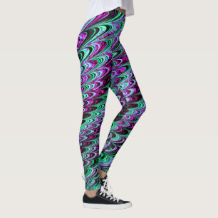 Trippy-Squiggly-wellige-bohemian-funky-Fraktal-Kun Leggings