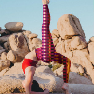 Trippy Stripes Lila und rosa Cool Psychedelic Leggings