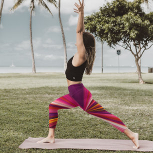 Trippy Stripes Lila und rosa Cool Psychedelic Leggings