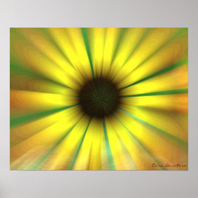 Trippy Sunflower Poster (Vorne)