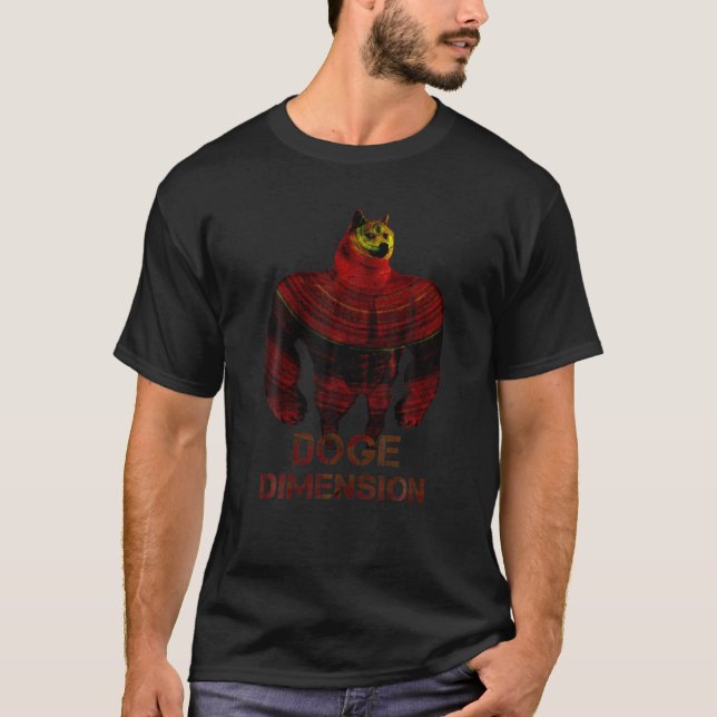 Trippy Swole Doge Dimension Drittes Auge Psychedel T-Shirt (Vorderseite)