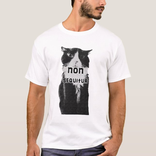 Trippy T-Shirts: Nicht sequitur Katzent-shirt T-Shirt (Vorderseite)