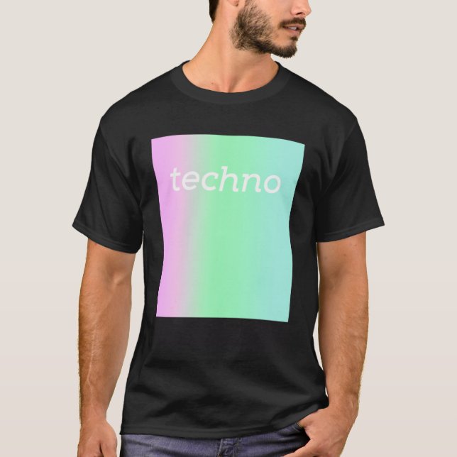 Trippy Techno EDM Electronic Dance Music T-Shirt (Vorderseite)