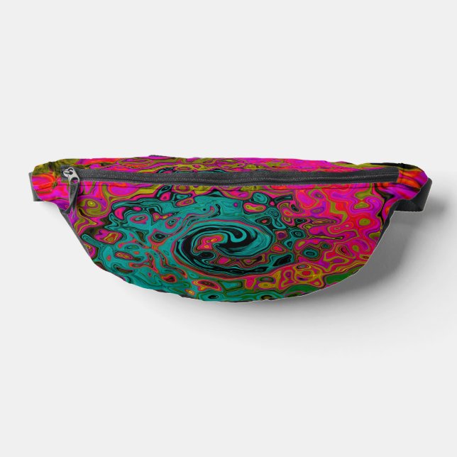 Trippy-Türkis-Abstrakt Retro-Liquid-Swirl Bauchtasche (Ablage )