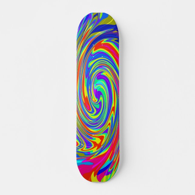 Trippy Tye Dye Mini Skate Board Skateboard (Vorne)